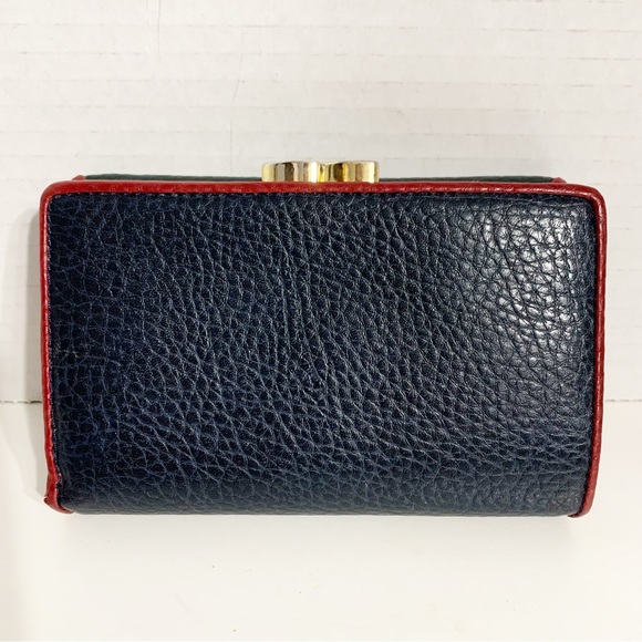 Vintage Alfred Sung Tri-Color Leather Wallet Flap with Snap Closure Change Purse - Picture 2 of 13